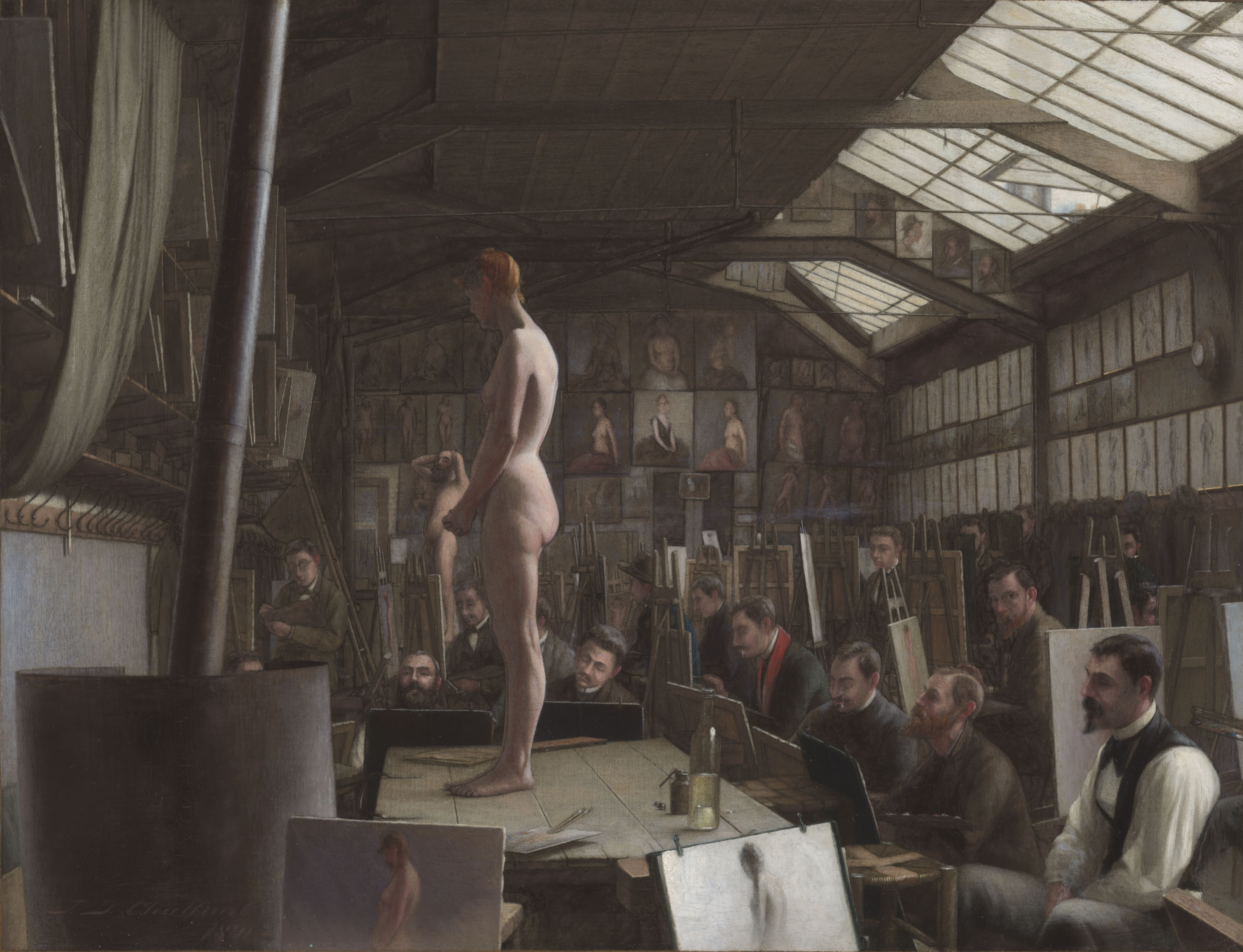 Bouguereau's Atelier at the Académie Julian, Paris by Jefferson David Chalfant