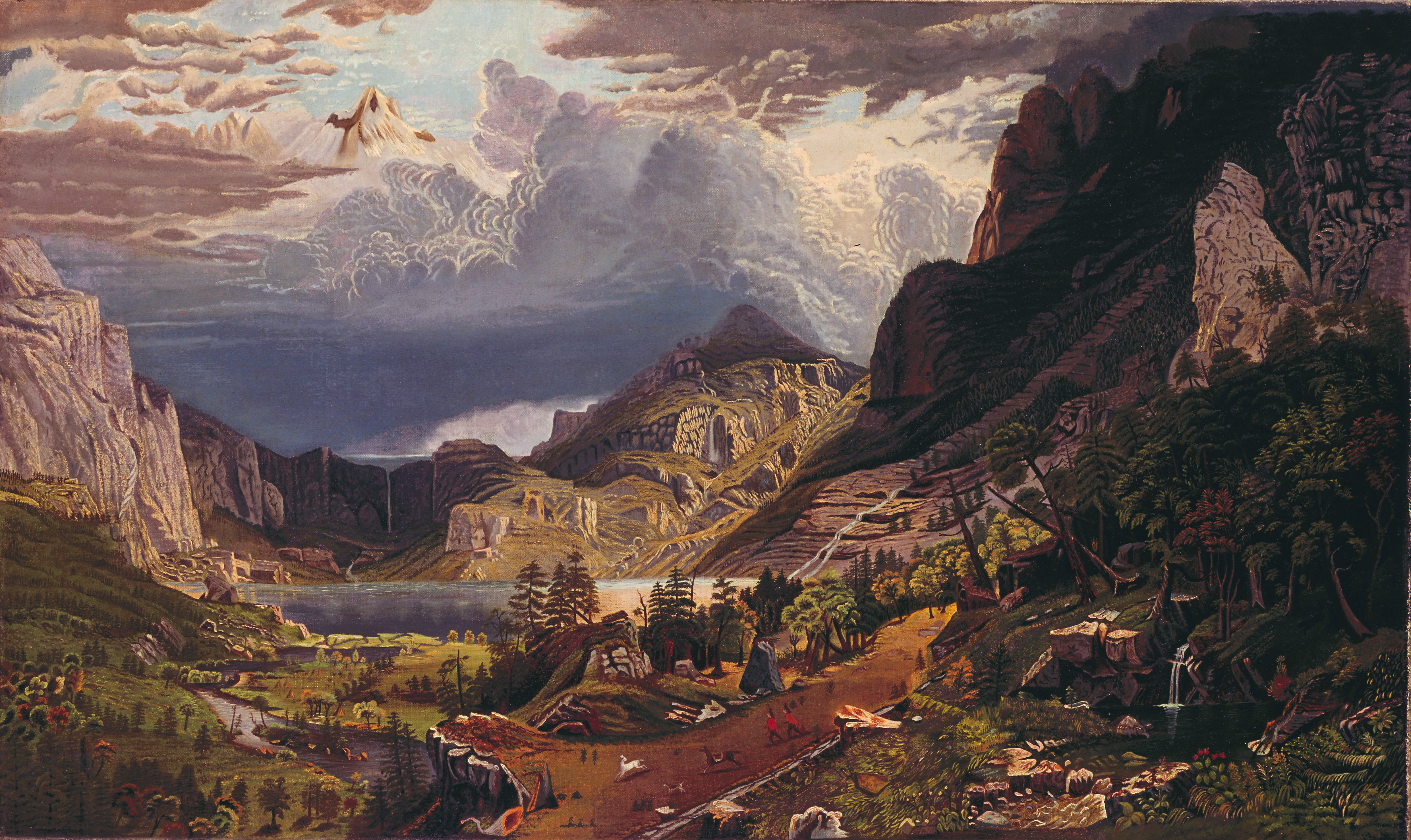 Storm in the Rocky Mountains, Mt. Rosalie by W.C. Sharon, after Albert Bierstadt