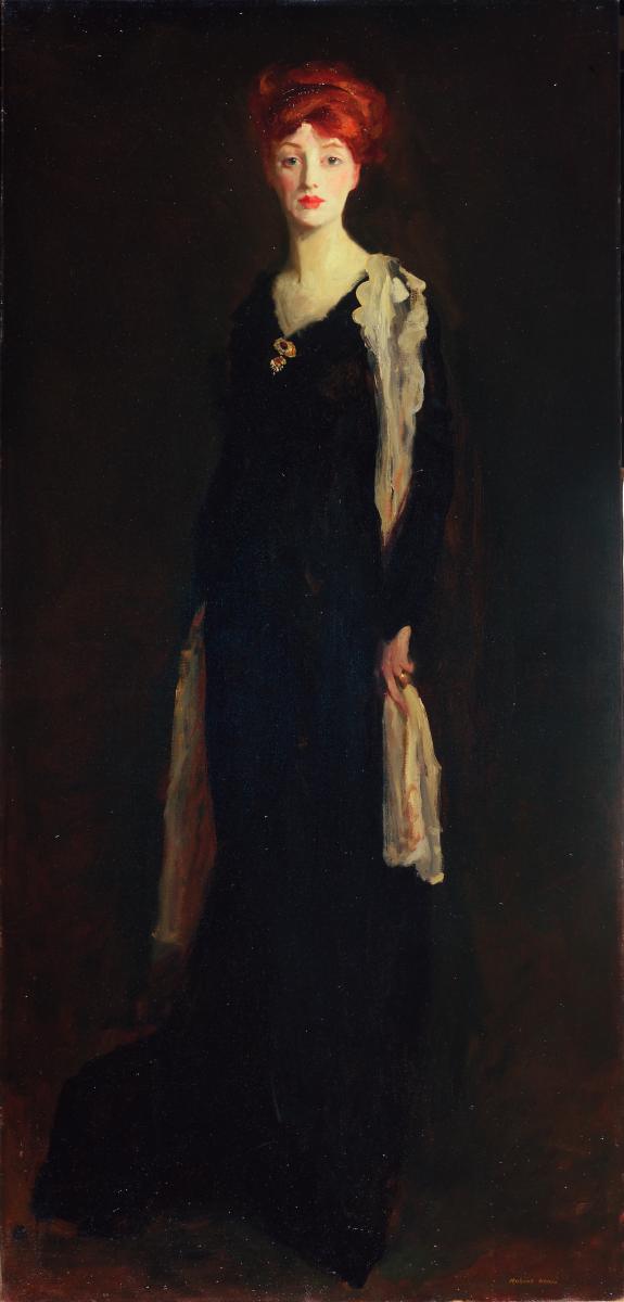 Lady in Black with Spanish Scarf (O in Black with a Scarf) by Robert Henri