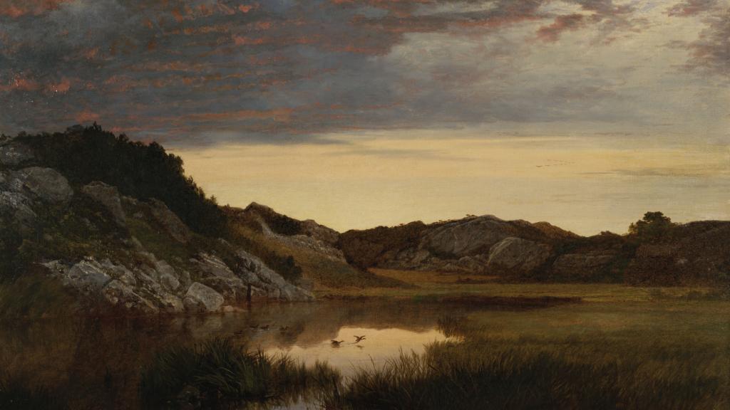 Sunrise among the Rocks of Paradise, Newport by John Frederick Kensett