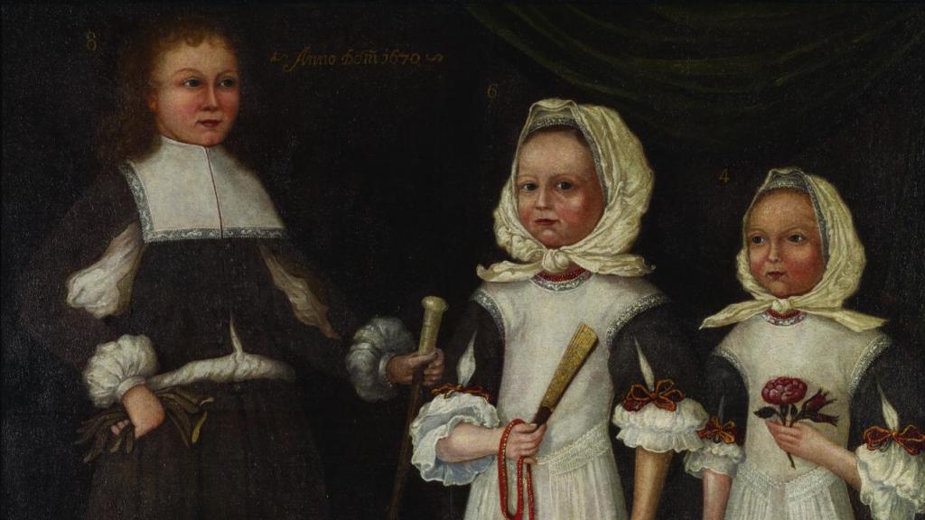 The Freake-Gibbs Painter, David, Joanna, and Abigail Mason, 1670