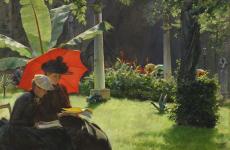 Afternoon in the Cluny Garden by Charles Courtney Curran