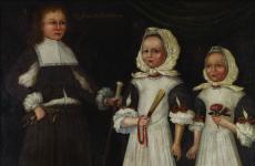 The Freake-Gibbs Painter, David, Joanna, and Abigail Mason, 1670
