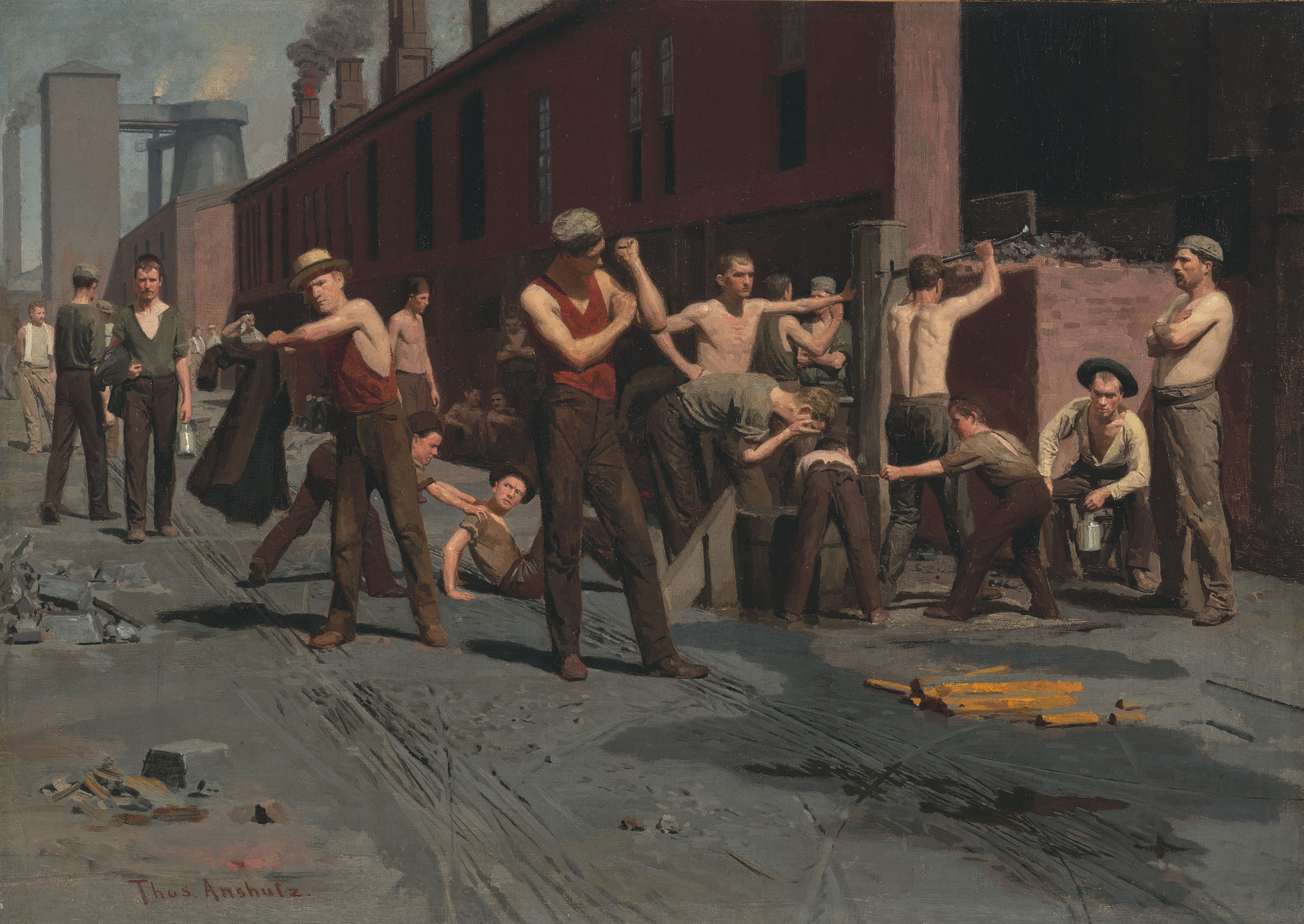 The Ironworkers' Noontime by Thomas Pollock Anshutz