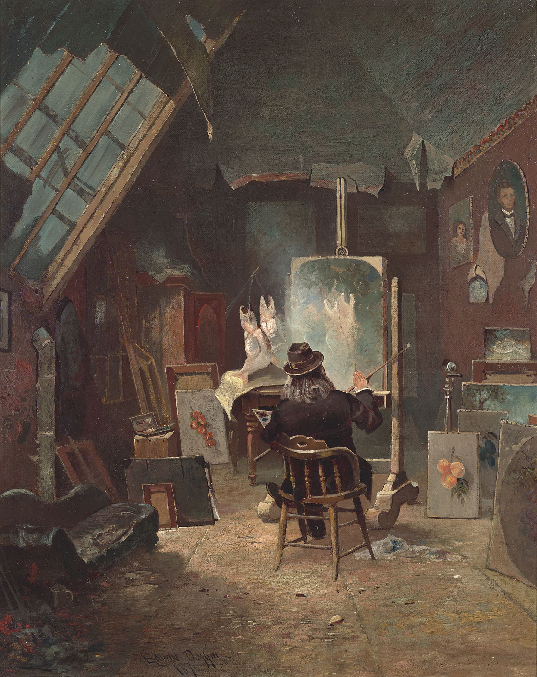 Samuel Marsden Brookes in His Studio by Edwin Deakin