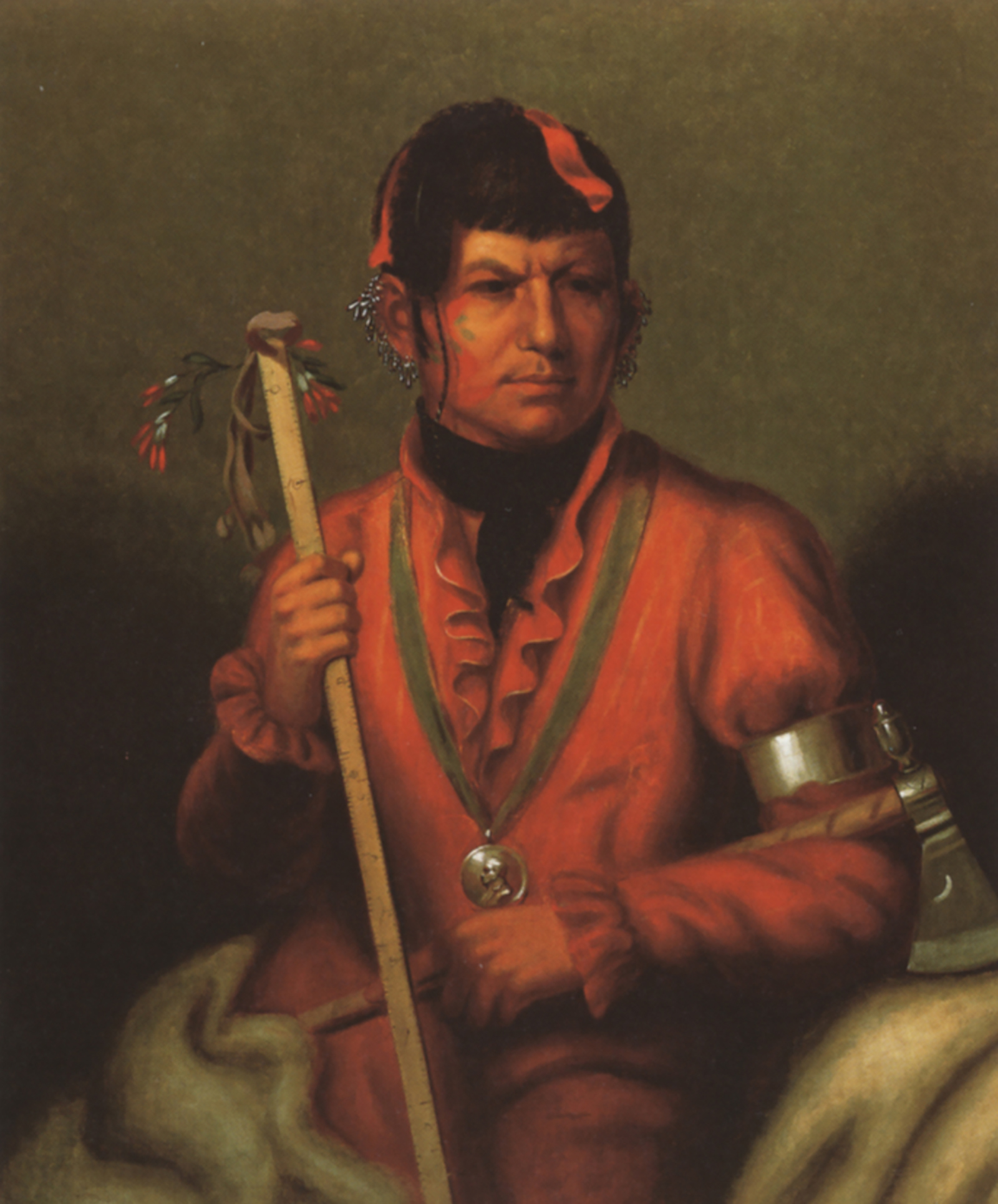Tshi-Zun-Hau-Kau (He-Who-Runs-with-Deer), Winnebago by Henry Inman, after Charles Bird King, after James Otto Lewis