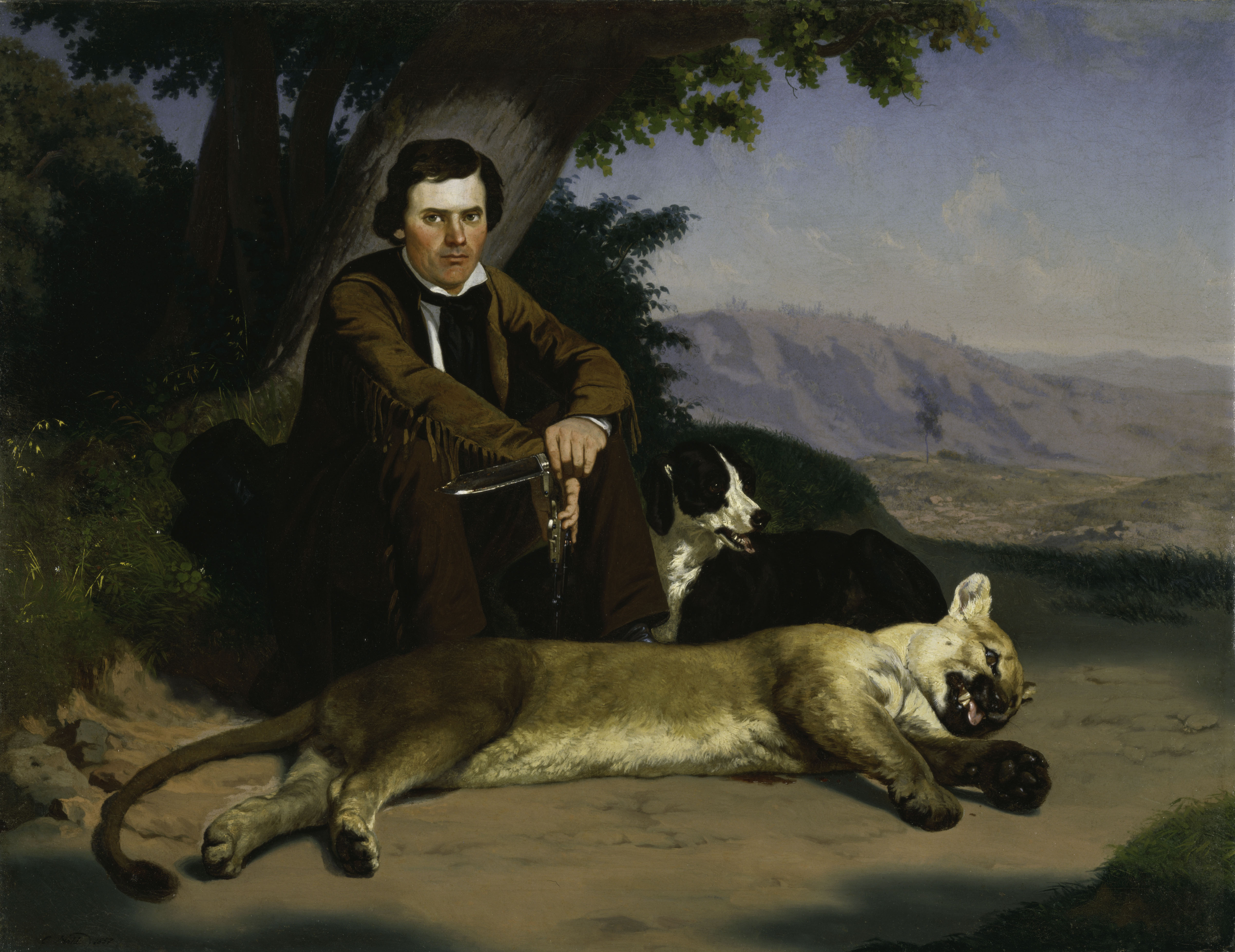 Peter Quivey and the Mountain Lion by Charles Christian Nahl