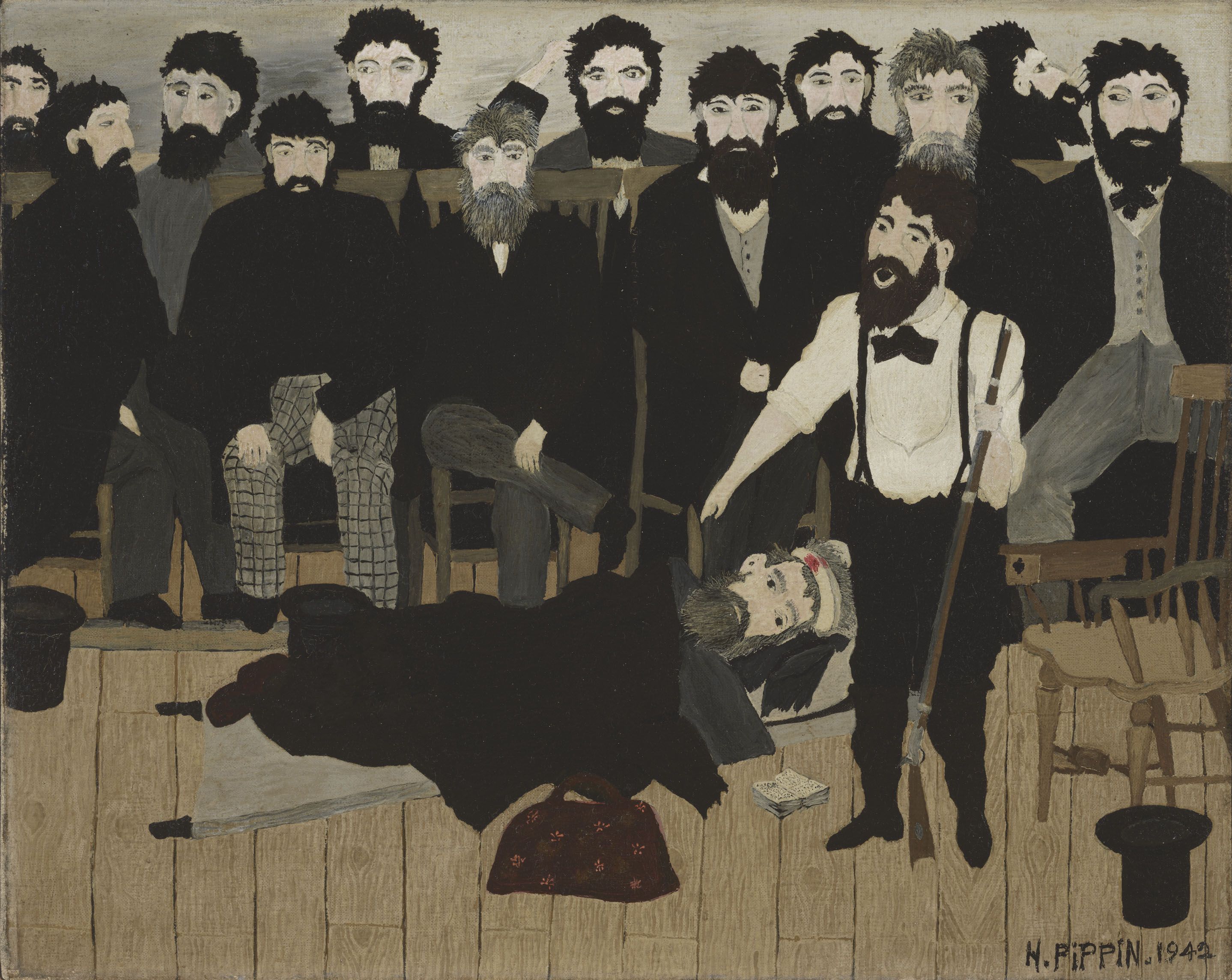 The Trial of John Brown by Horace Pippin