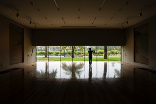 Flutist at the de Young museum