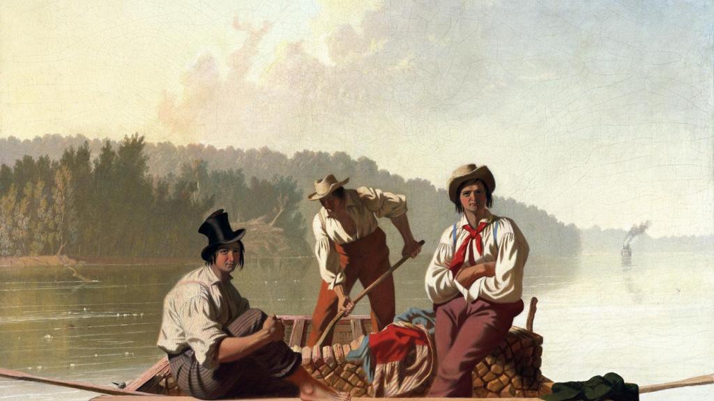 Boatmen on the Missouri by George Caleb Bingham