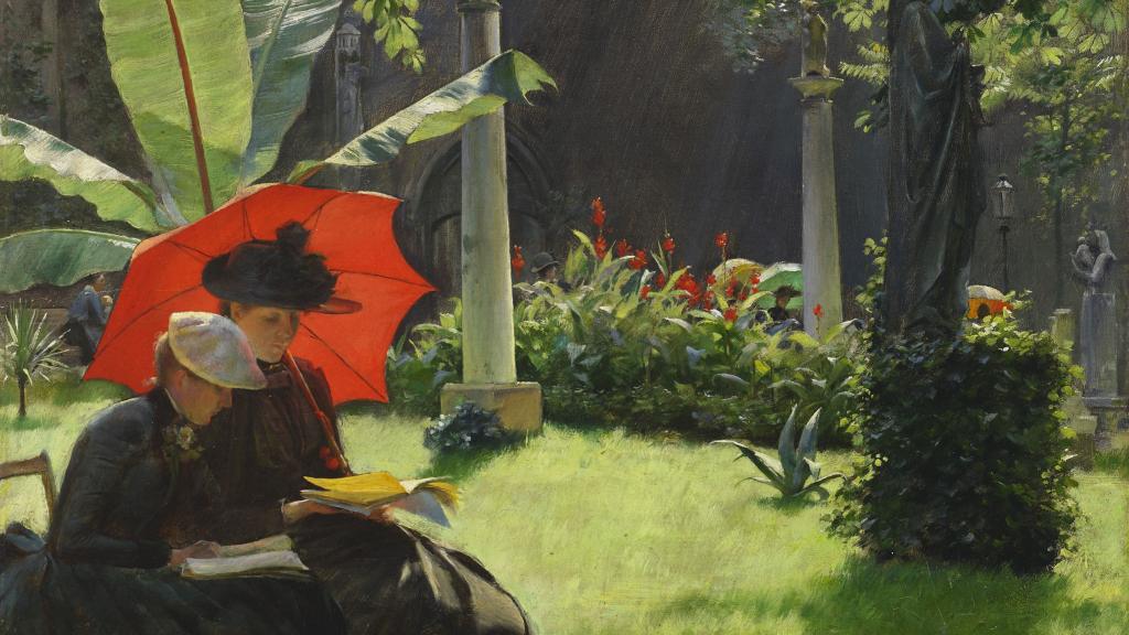 Afternoon in the Cluny Garden by Charles Courtney Curran