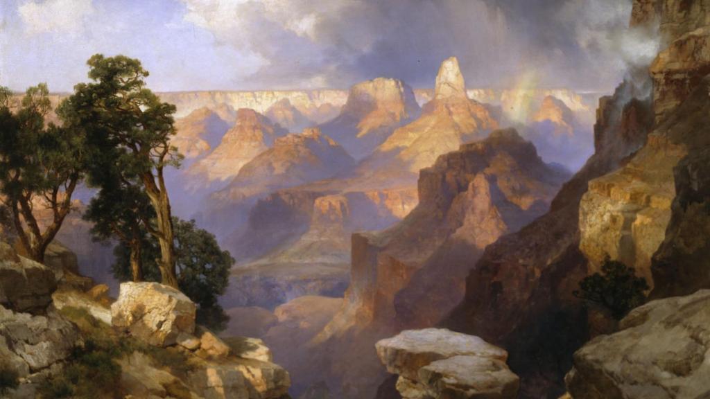 Thomas Moran Grand Canyon with Rainbow