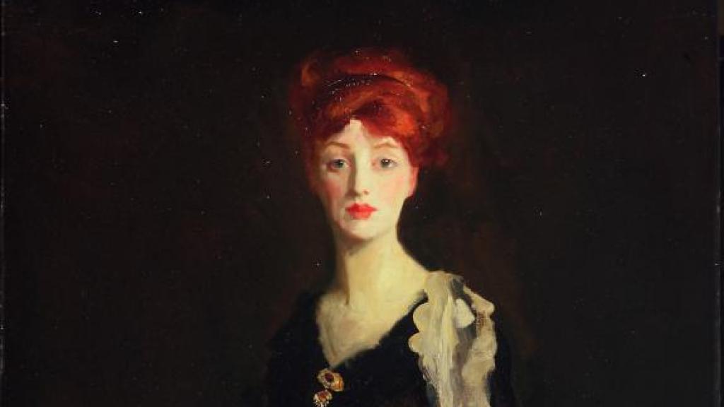 Lady in Black with Spanish Scarf (O in Black with a Scarf) by Robert Henri