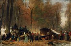 A Different Sugaring Off by Eastman Johnson