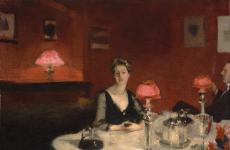 Le verre de porto (A Dinner Table at Night) by John Singer Sargent
