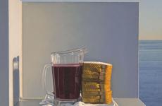 Still Life with Grape Juice and Sandwiches (Xenia) by David Ligare